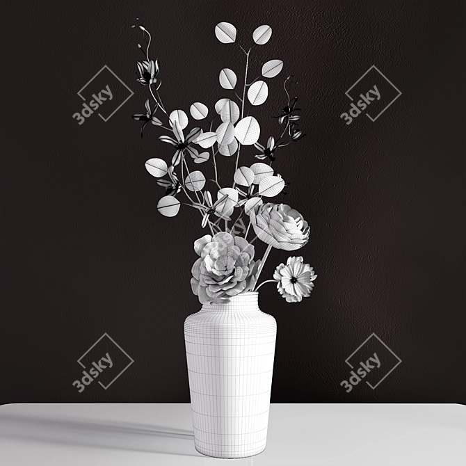 Elegant "Alica" Floral Bouquet 3D model image 5