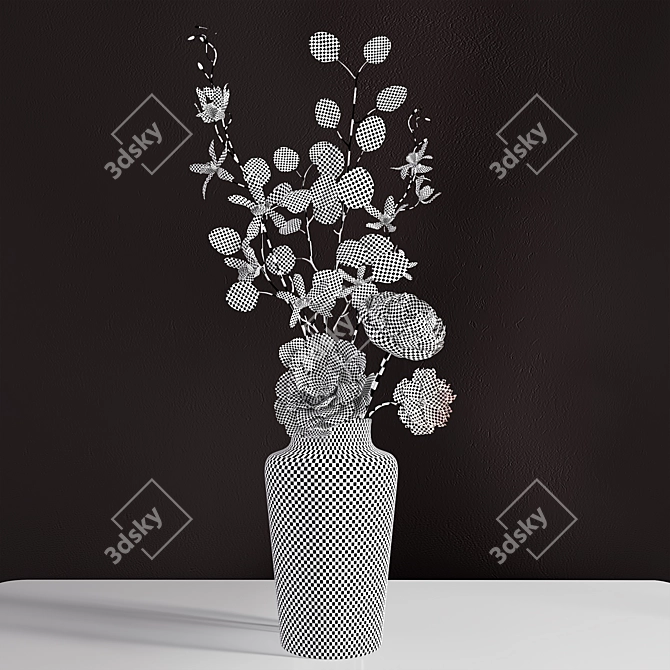 Elegant "Alica" Floral Bouquet 3D model image 1