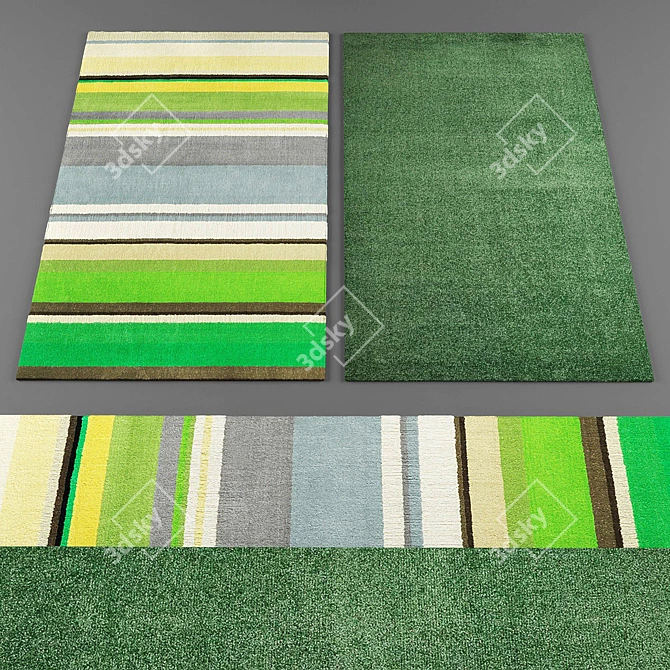 Stylish Ikea Rug Collection 3D model image 1