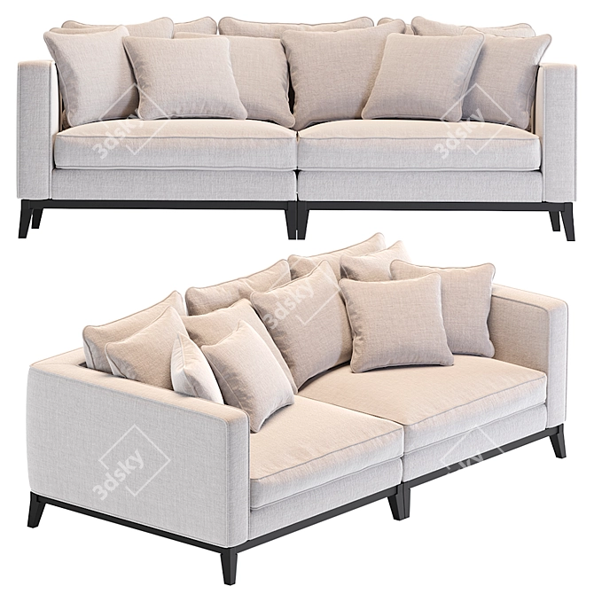 Luxury Principe Sofa 3D model image 1