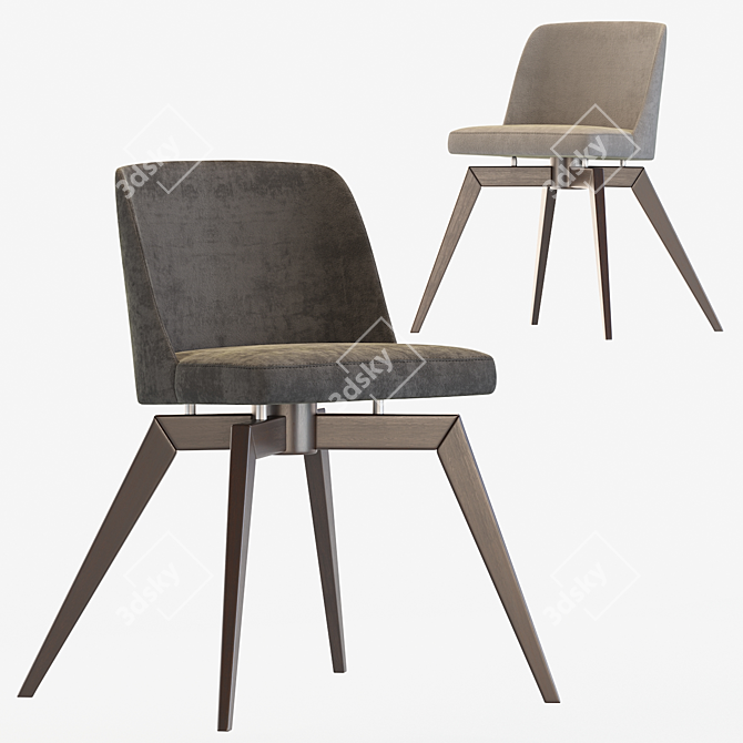 Marta Upholstered Dining Chair 3D model image 1