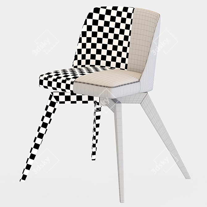 Marta Upholstered Dining Chair 3D model image 4