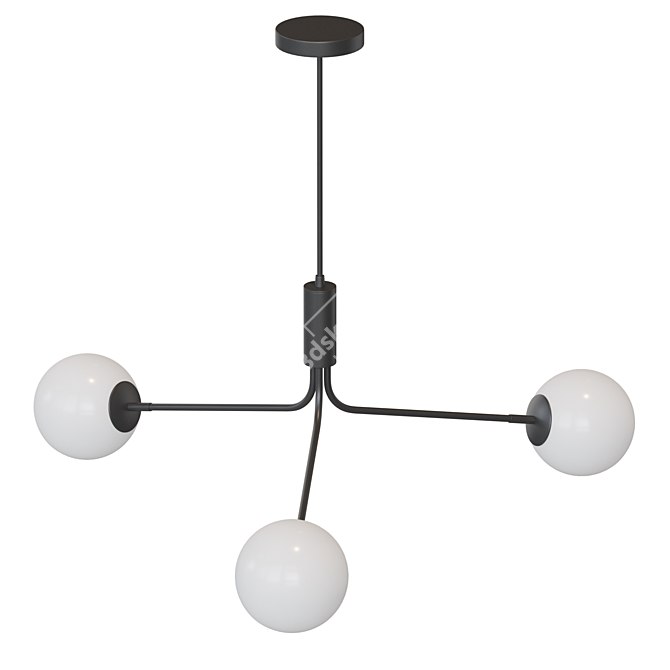 Modern Glass Pendant Ceiling Lamp 3D model image 3