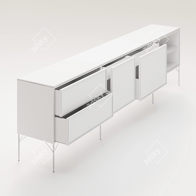 L'Origine PENINSULA Sideboard: Elegant Eucalyptus Wood Design 3D model image 4