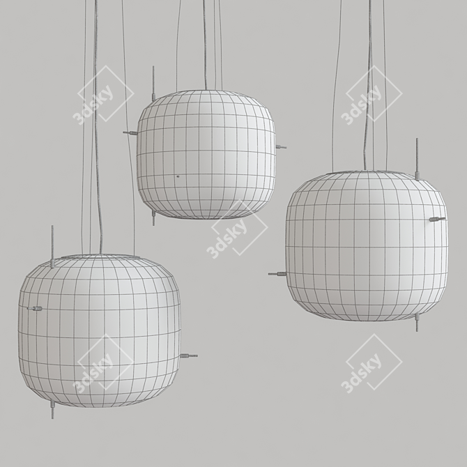 Vistosi Plot SP CR OTL Pendant Light: Modern Brass and Transparent, Ideal for Kitchen, Bedroom, Living Room, Hallway 3D model image 2