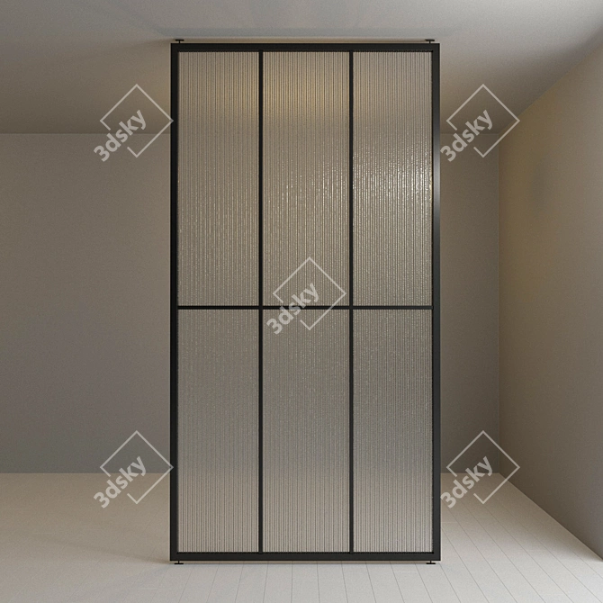 Modern Glass Partition: Versatile and Customizable 3D model image 2