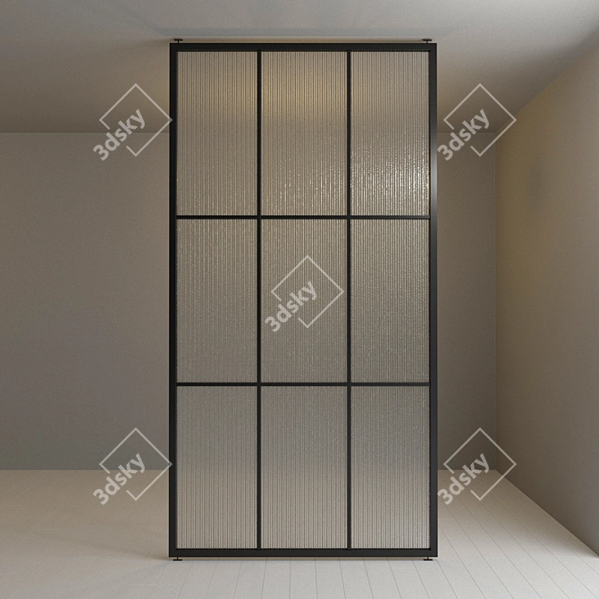 Sleek Glass Partition: Customizable Design 3D model image 3