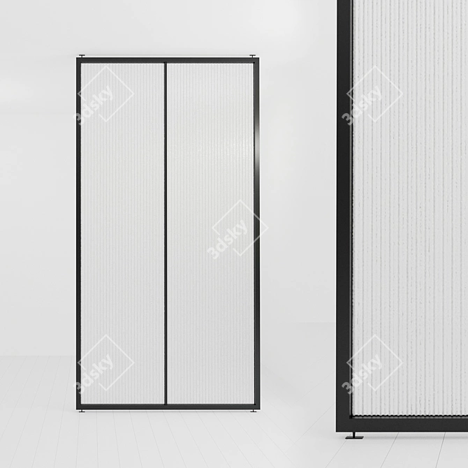 Rifled Glass Partition: Versatile and Customizable 3D model image 1