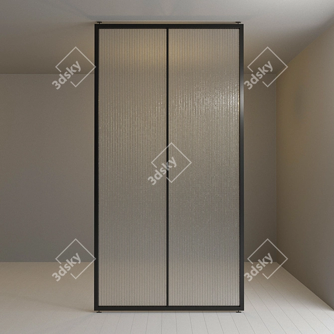 Rifled Glass Partition: Versatile and Customizable 3D model image 2