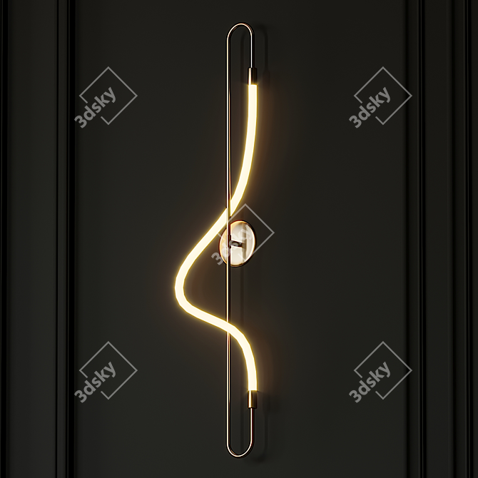 Ethereal Glow: Aura Sconce 3D model image 2