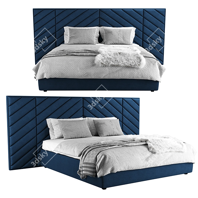 Arni Bed - 180 x 200: Stylish and Spacious Sleeping Solution 3D model image 1