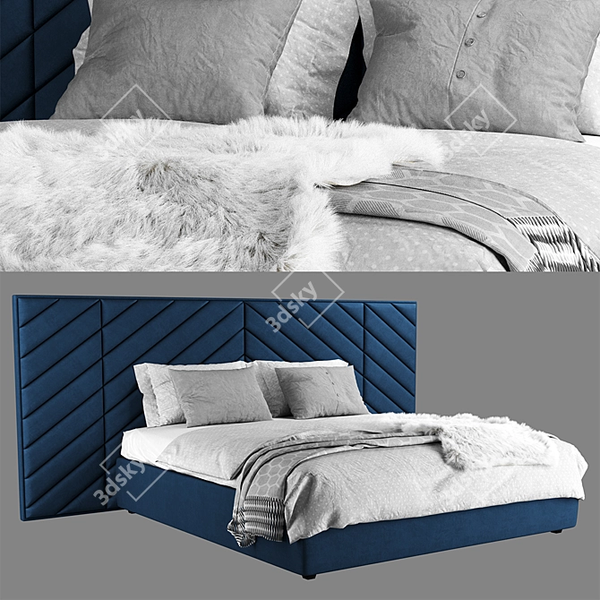 Arni Bed - 180 x 200: Stylish and Spacious Sleeping Solution 3D model image 2