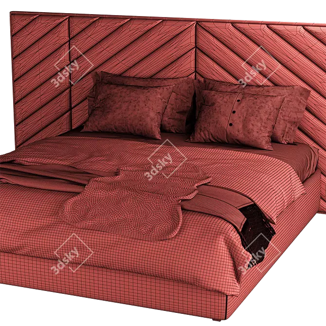 Arni Bed - 180 x 200: Stylish and Spacious Sleeping Solution 3D model image 5