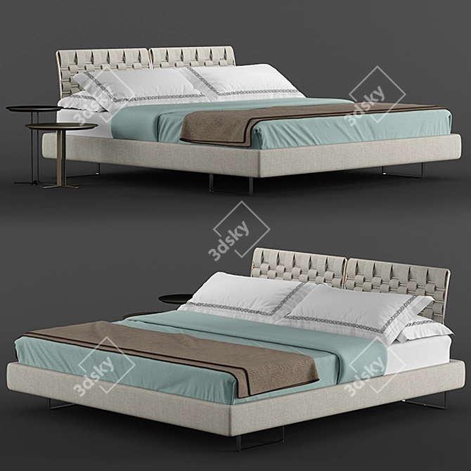 Saba Italia Limes Bed - Sleek and Stylish Modern Design 3D model image 1
