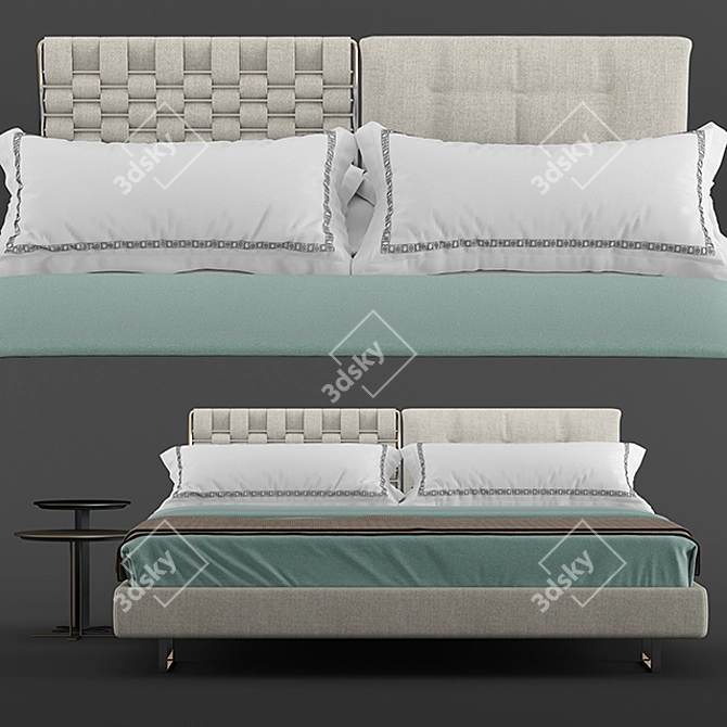 Saba Italia Limes Bed - Sleek and Stylish Modern Design 3D model image 3