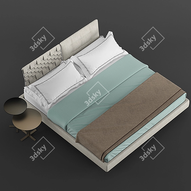 Saba Italia Limes Bed - Sleek and Stylish Modern Design 3D model image 4