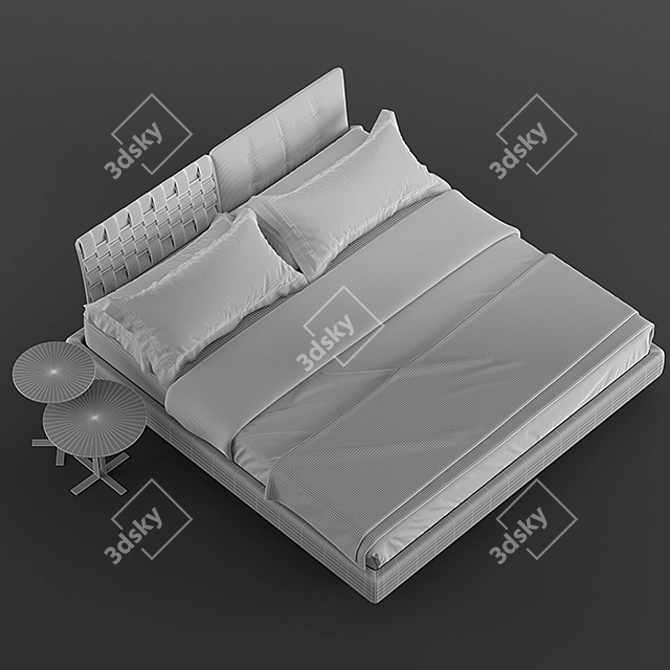 Saba Italia Limes Bed - Sleek and Stylish Modern Design 3D model image 5