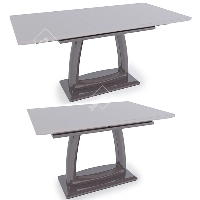 Title: MiK Table T1139a Folding - Beige Rectangle 3D model image 1