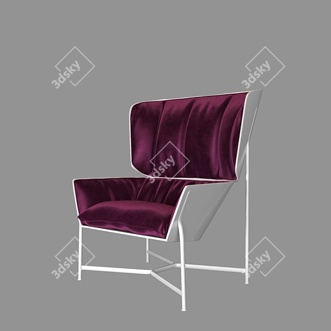 Stylish Urban Chair 3D model image 4