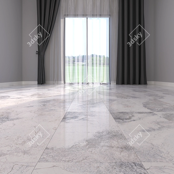 Bizantino Bianco Marble Floor Set 3D model image 2