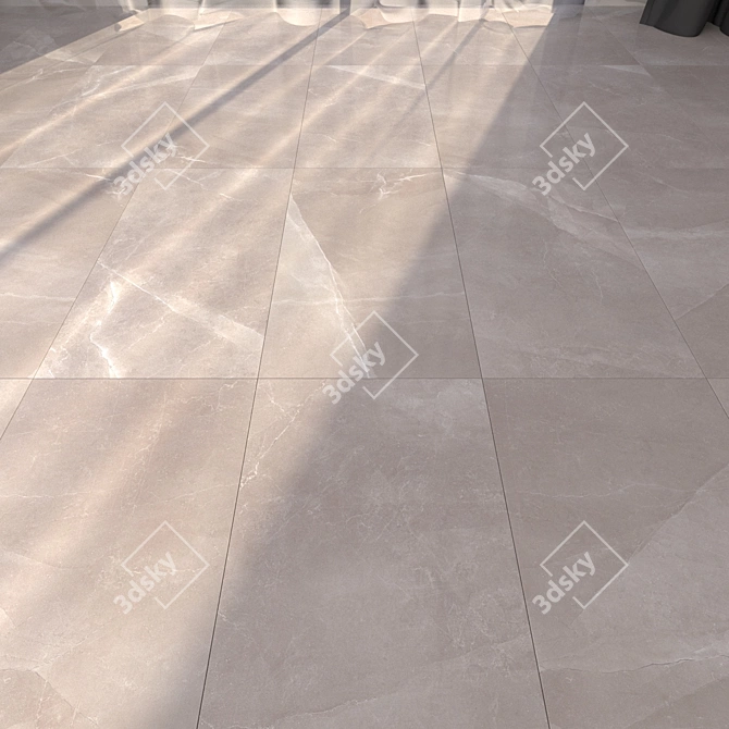 Pulpis Grey Marble Floor Set 3D model image 1
