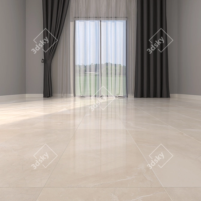 Luxury Pulpis Ivory Marble Flooring 3D model image 2