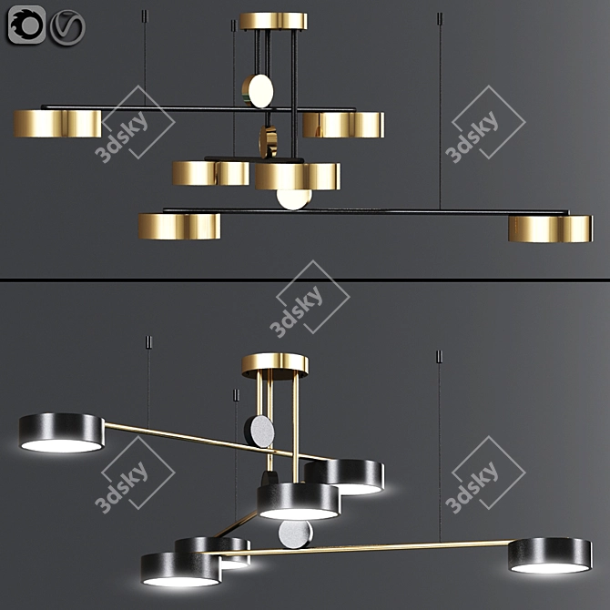 SwingLight LED Ceiling Chandelier 3D model image 1