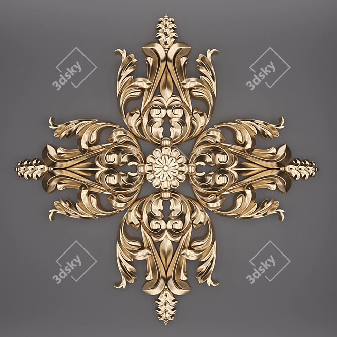 3D Trim Ornament 52: Versatile Design for All Software 3D model image 1