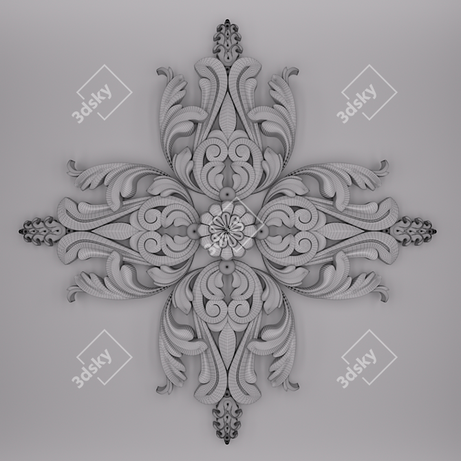 3D Trim Ornament 52: Versatile Design for All Software 3D model image 2