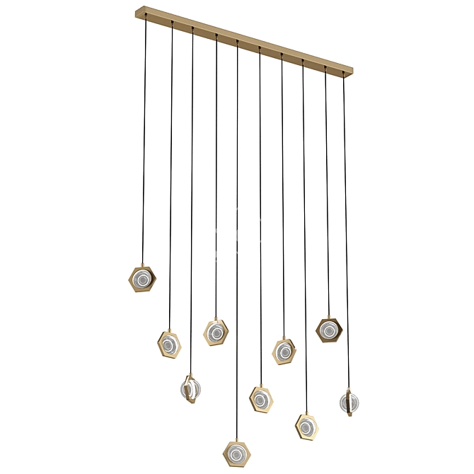 Eclatant Linear Chandelier 3D model image 1