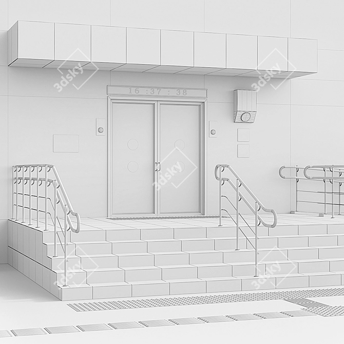 Accessible Building Entrance for Disabled - Part 2 3D model image 10