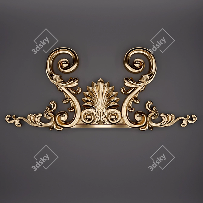 3D Trim Ornament 53: Versatile Design Element 3D model image 1