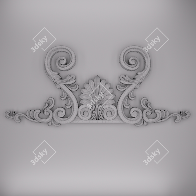 3D Trim Ornament 53: Versatile Design Element 3D model image 2