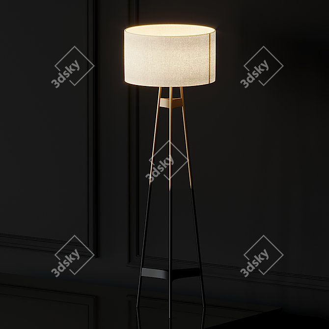 Ombre Glow Floor Lamp by CB2 3D model image 2