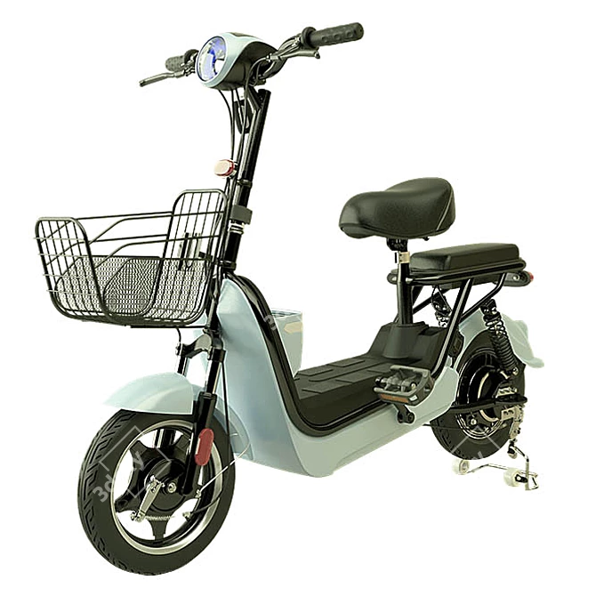 EcoRider Electric Moped 3D model image 1
