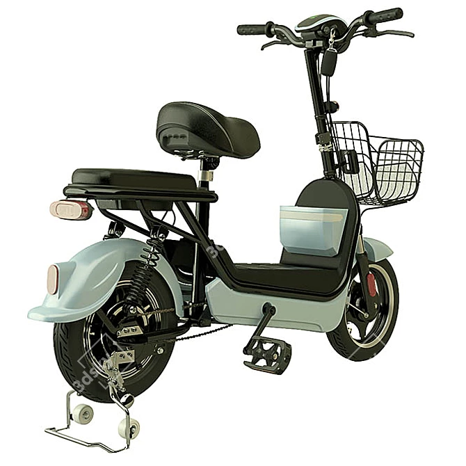 EcoRider Electric Moped 3D model image 2