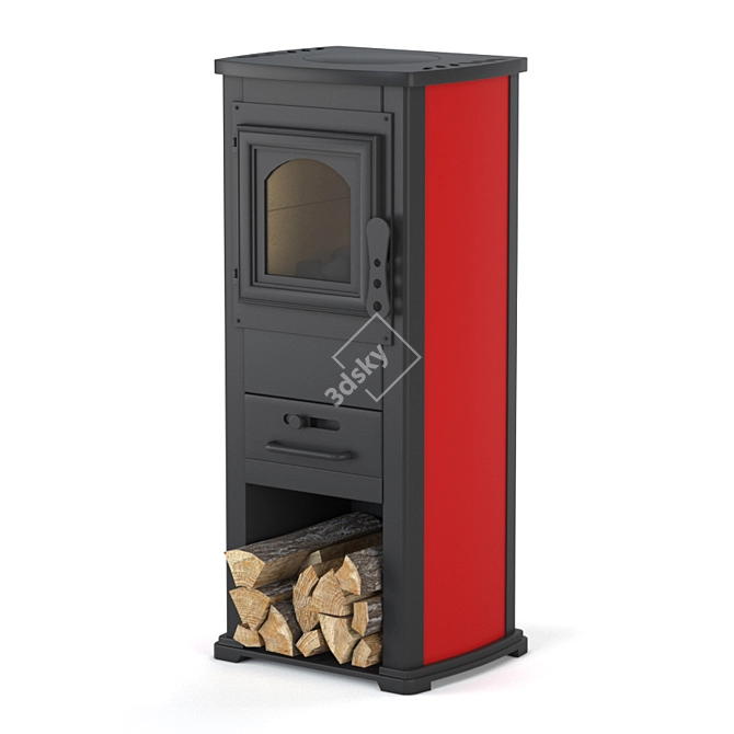 Lowpoly Wood Stove: Blist 3D model image 1