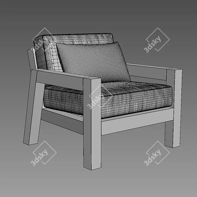 Elevate Your Space with BONAIRE Lounge Chair 3D model image 2