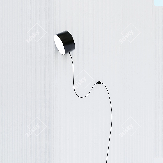 Minimalist Post Wall Lamp 3D model image 1