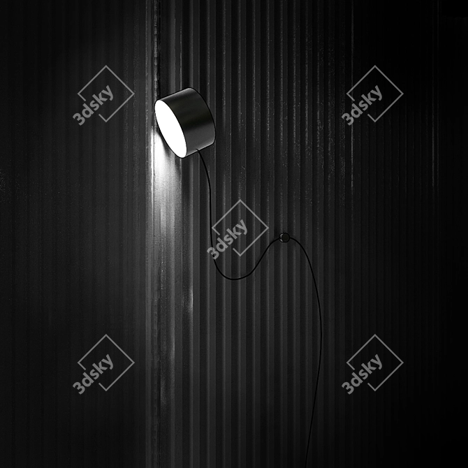 Minimalist Post Wall Lamp 3D model image 2