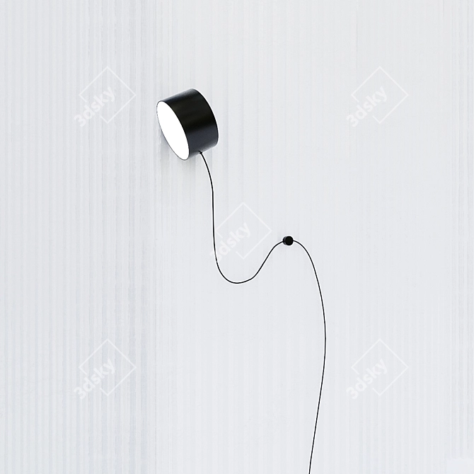 Minimalist Post Wall Lamp 3D model image 3