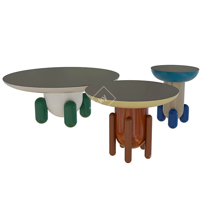 Versatile Explorer Tables Set 3D model image 3