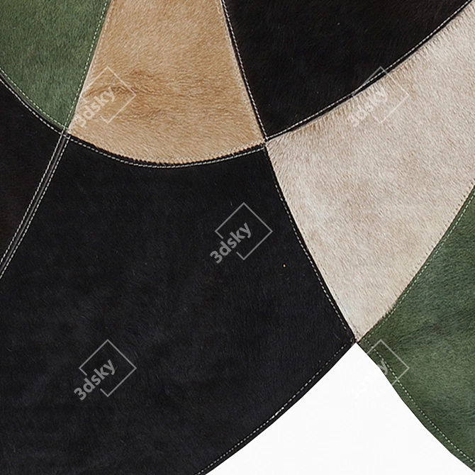 Luxurious Cowhide Carpet by Kare Design 3D model image 2