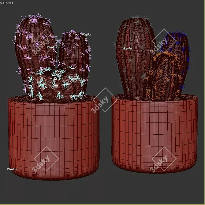 Evergreen Faux Flora Delights 3D model image 3