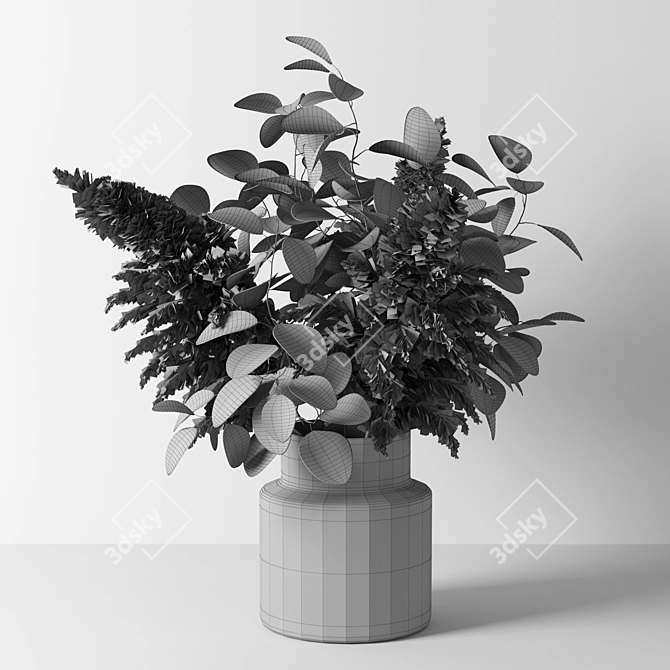 Elegant Vase with UV Mapping 3D model image 5