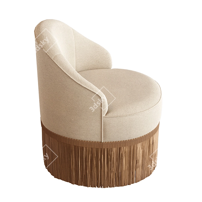 Vintage Glamour Club Chair 3D model image 2