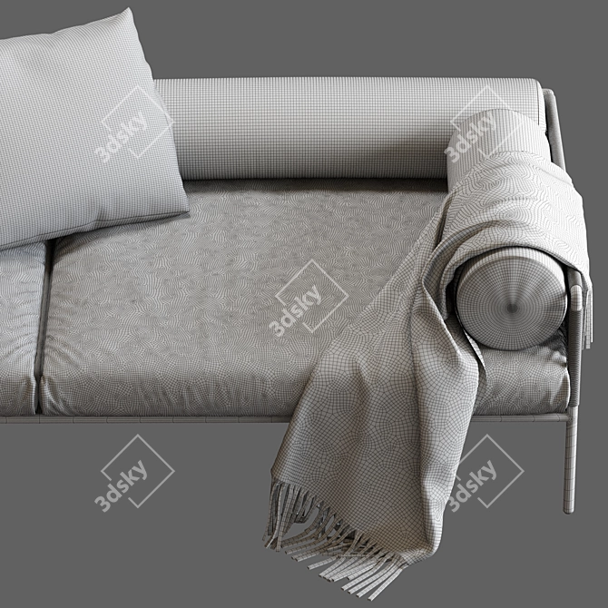 Minimal Steel Frame Agra Sofa 3D model image 5