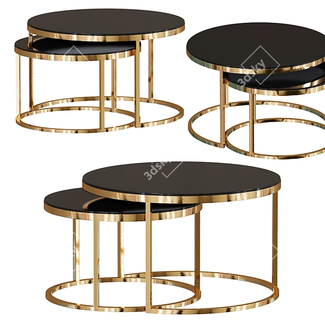 Cosmic Nesting Coffee Tables: Mars Edition 3D model image 1