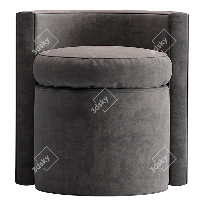 Arcadia Pouf Stool: Sleek and Stylish Seating 3D model image 1