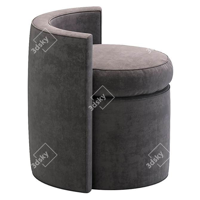 Arcadia Pouf Stool: Sleek and Stylish Seating 3D model image 2